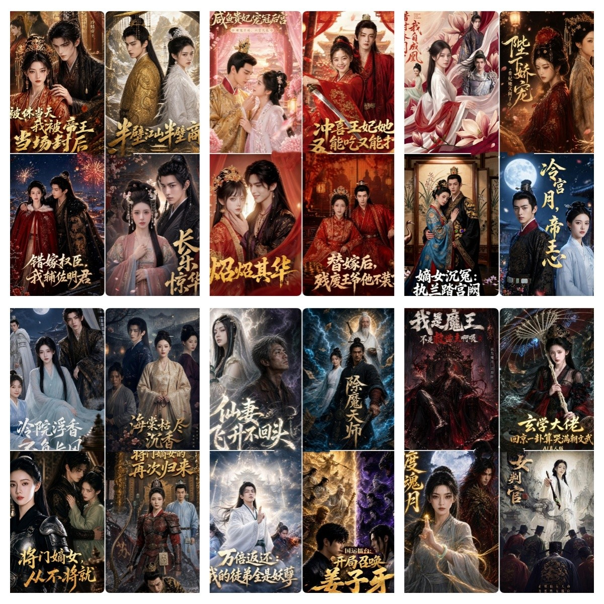 黄豆短剧《咸鱼贵妃宠冠后宫》古装爱情短剧海报